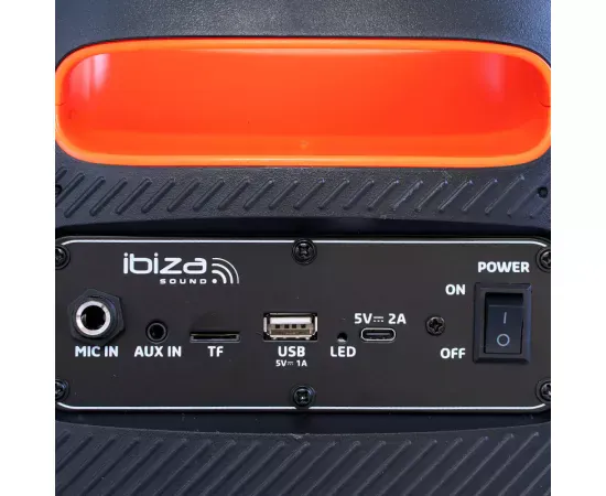 Boxa portabilă IBIZA SOUND CUBE180 Black – Putere și versatilitate - Imagine 4