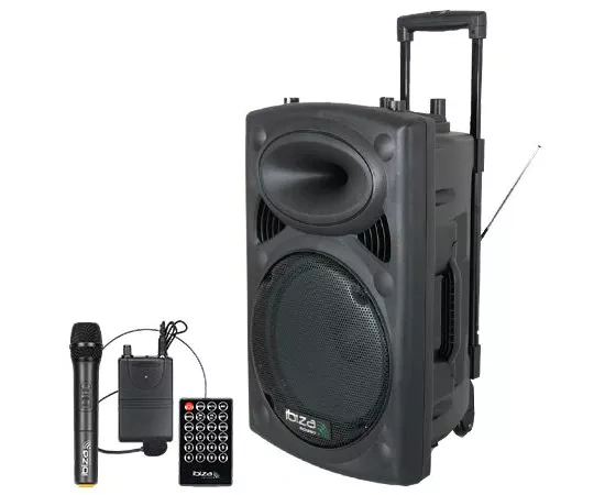 Boxa portabilă IBIZA SOUND PORT15UHF-BT 800W cu Bluetooth, SD și USB - Imagine 1