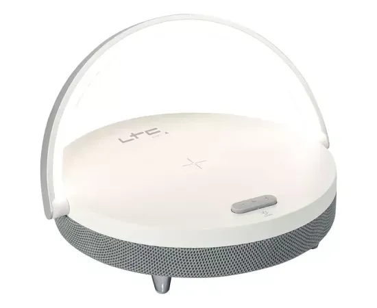 Boxa portabilă LTC SMOOTH-LIGHT White cu încărcare wireless și lumină ambientală - Imagine 1