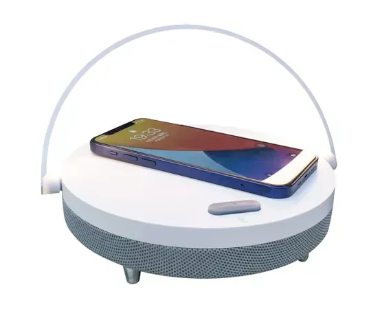 Boxa portabilă LTC SMOOTH-LIGHT White cu încărcare wireless și lumină ambientală - Imagine 2