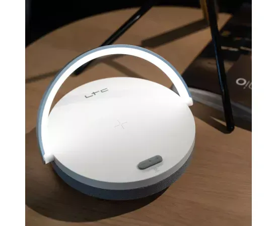 Boxa portabilă LTC SMOOTH-LIGHT White cu încărcare wireless și lumină ambientală - Imagine 6