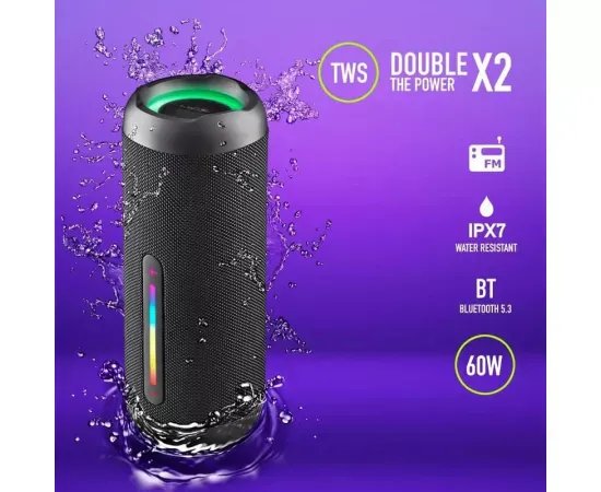 Boxa portabilă NGS Roller Furia 3 Black – Putere 60W, Bluetooth 5.3, IPX7 - Imagine 4