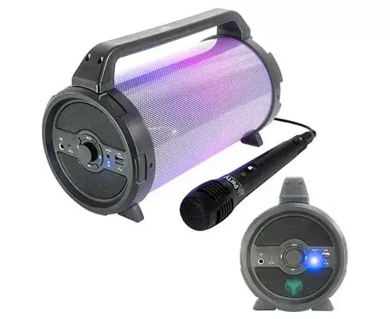 Boxa portabilă PARTY PARTY-TUBE35 Black cu Bluetooth și LED RGB - Imagine 1