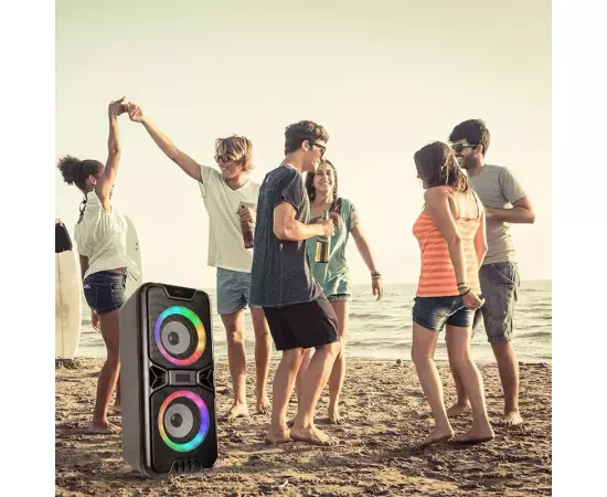Boxa portabilă V-TAC SKU-6663 Black cu Bluetooth și lumini LED - Imagine 6
