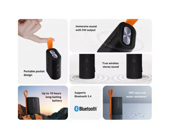 Boxa portabilă Xiaomi Sound Pocket QBH4269GL – Putere compactă, sunet clar - Imagine 4
