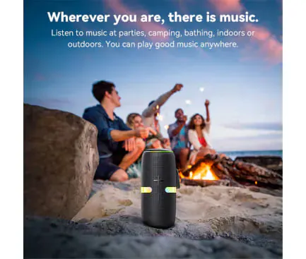 Boxa portabila YESIDO YSW22, Bluetooth 5.3, 30W, RGB, Black - Imagine 3