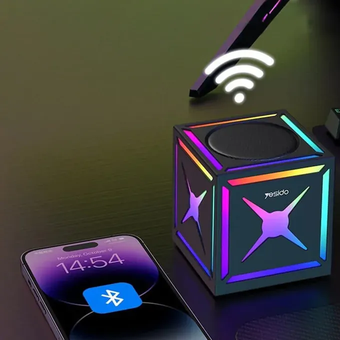 Boxa portabila YESIDO YSW34, Bluetooth 5.3, 8W, RGB, Black - Imagine 3