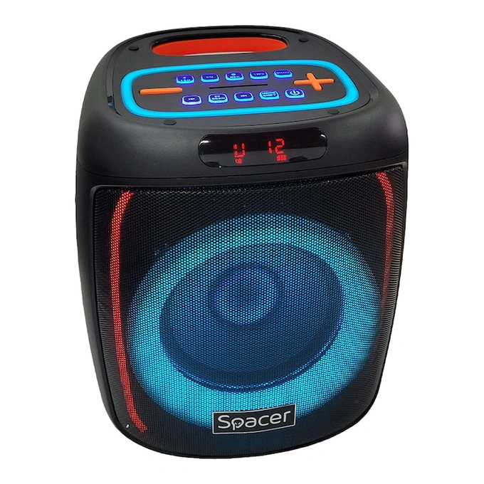 Boxa SPACER portabila bluetooth Bear, AUX audio, radio FM, USB/microSD, negru - Imagine 1