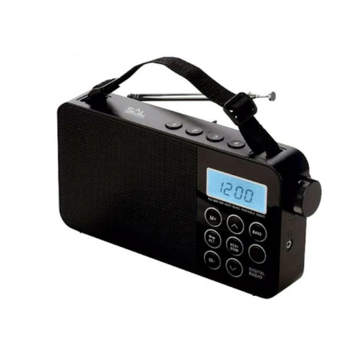 Radio portabil SAL RPR 3LCD, digital world receiver, Negru - Imagine 1