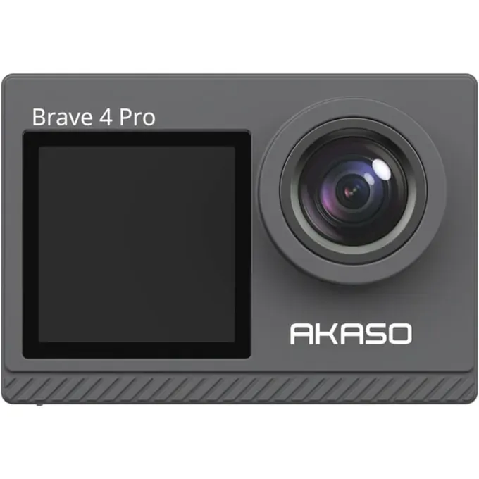 Cameră de acțiune Akaso Brave 4 Pro 4K 30fps, 20MP, stabilizare 6 axe, Wi-Fi, ecran dual - Imagine 1