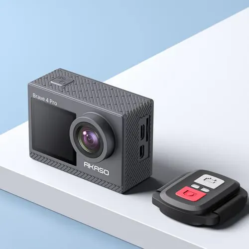 Cameră de acțiune Akaso Brave 4 Pro 4K 30fps, 20MP, stabilizare 6 axe, Wi-Fi, ecran dual - Imagine 4
