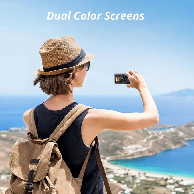 Cameră de acțiune Akaso Brave 4 Pro 4K 30fps, 20MP, stabilizare 6 axe, Wi-Fi, ecran dual - Imagine 6