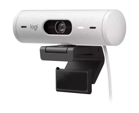 Camera Web Logitech Brio 500, HD 1080p, USB-C, Off-White - Imagine 1