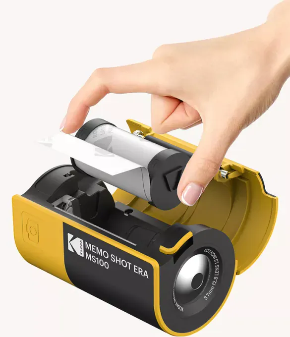 Kodak Memo Shot Era KOCAMMS100Y – Cameră foto instant și imprimantă de etichete 2‑în‑1, Bluetooth, 300 dpi, galben/negru - Imagine 9