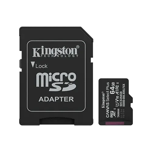 Card de memorie KINGSTON Canvas Select Plus SDCS3/64GB, microSDXC, 64GB + Adaptor - Imagine 1