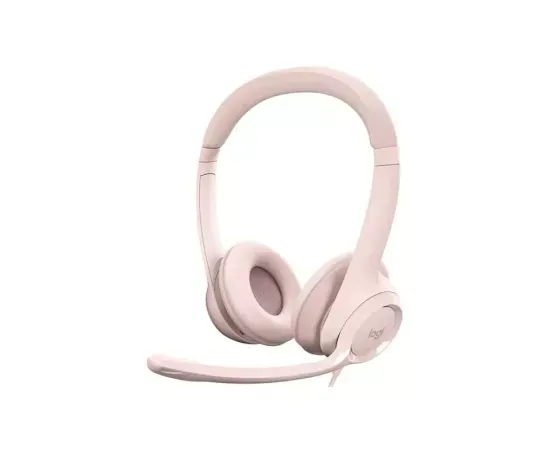 Casti cu fir LOGITECH H390 981-001281, USB, Rose - Imagine 1