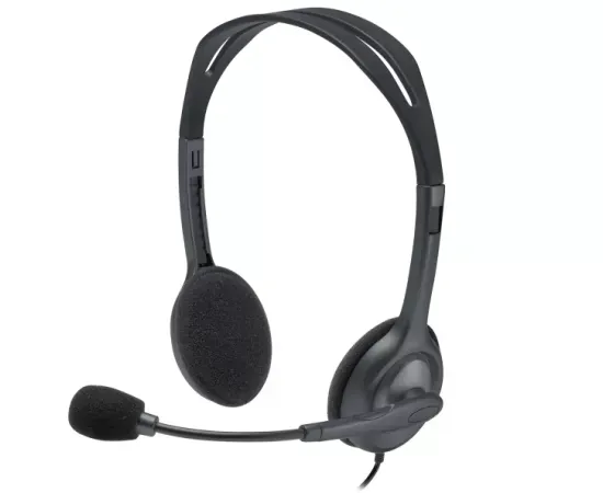 Casti cu microfon LOGITECH H111 981-000593, Jack 3.5 mm, Black - Imagine 1