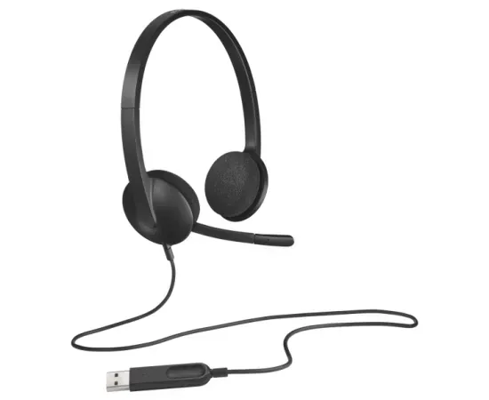Casti cu microfon LOGITECH H340 981-000475, Black - Imagine 6