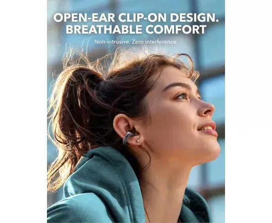 Căști wireless ANKER SoundCore C30i Bluetooth 5.3, White – Sunet clar, confort open-ear - Imagine 2