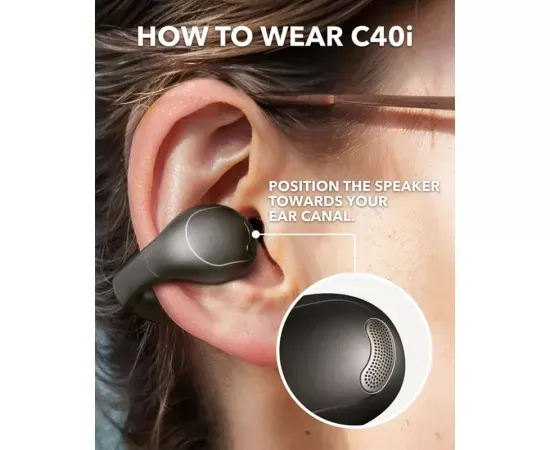 Căști wireless ANKER SoundCore C40i A3331GZ1 Bluetooth 5.3, Open-Ear, Negru - Imagine 4