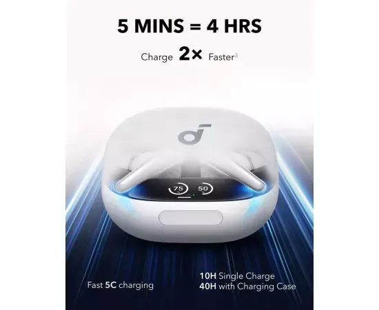 Căști wireless ANKER SoundCore Liberty 4 Pro A3954G21 – Sunet Hi-Fi, Bluetooth 5.3, ANC, White - Imagine 3