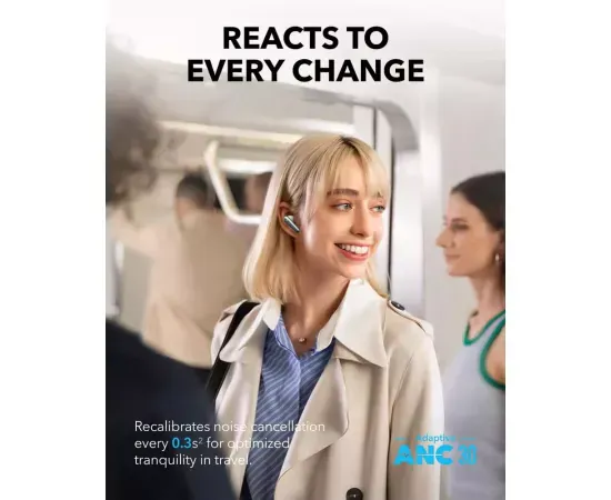 Căști wireless ANKER SoundCore Liberty 4 Pro A3954G21 – Sunet Hi-Fi, Bluetooth 5.3, ANC, White - Imagine 4