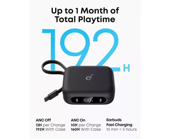 Căști wireless ANKER Soundcore P41i A3937G11 cu Bluetooth 5.3 și funcție de baterie externă - Imagine 3