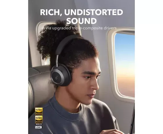 Căști wireless ANKER Soundcore Space One Pro A3062G11 cu ANC adaptiv și Hi-Res Audio - Imagine 3
