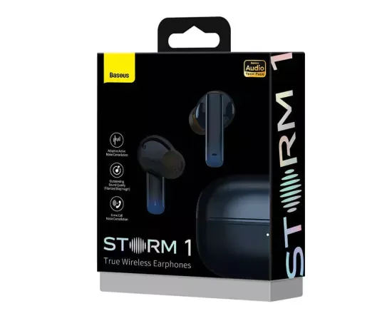 Căști wireless BASEUS Storm 1 Bluetooth 5.2 cu ANC, Negru - Imagine 6