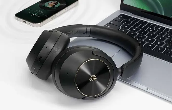 Casti wireless ONEODIO A6, Bluetooth 6.0, Black - Imagine 5