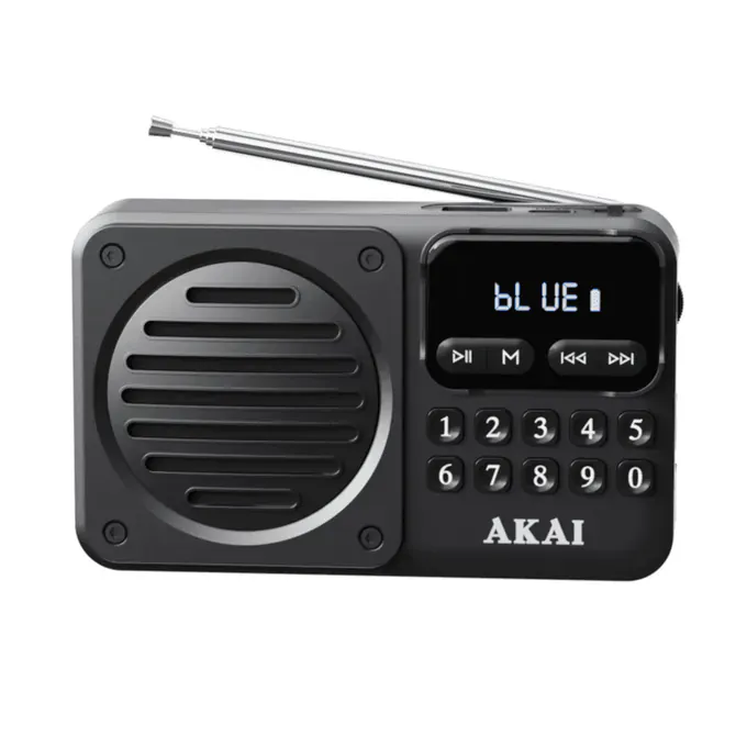 Radio Portabil AKAI APR-300BK – Retro Look, Funcții Moderne - Imagine 1