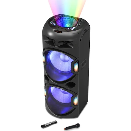 Sistem audio portabil Akai DJ-Y5L, 350W RMS, Bluetooth, Karaoke, LED - Imagine 2