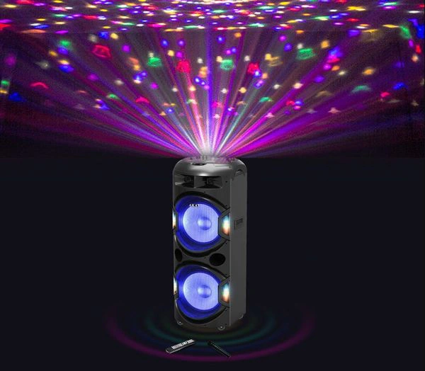 Sistem audio portabil Akai DJ-Y5L, 350W RMS, Bluetooth, Karaoke, LED - Imagine 4
