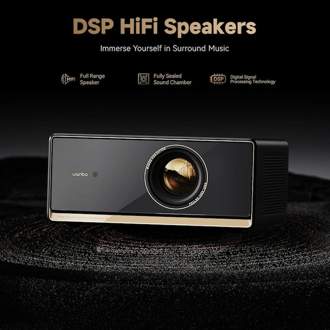 Videoproiector XIAOMI Wanbo X5 Pro 2025, LCD, FullHD, Wi-Fi, Bluetooth, HDR10, Google TV, Black - Imagine 5