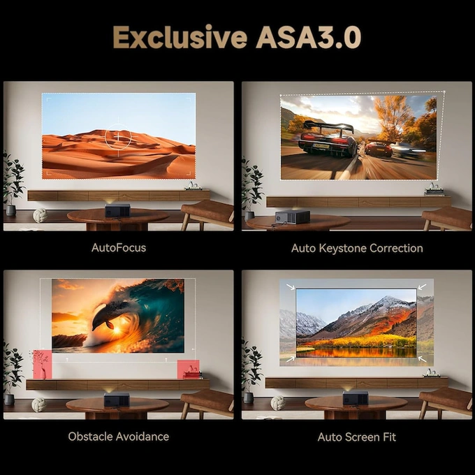 Videoproiector XIAOMI Wanbo X5 Pro 2025, LCD, FullHD, Wi-Fi, Bluetooth, HDR10, Google TV, Black - Imagine 6