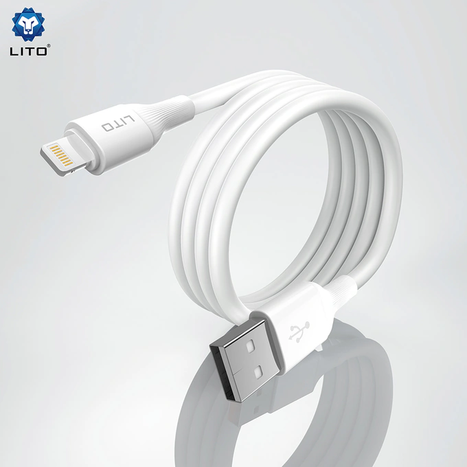 Lito Cablu de date si incarcare LITO LD06L, USB - Lightning, 1m, Alb - IT-Fashion.ro