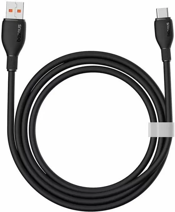 Cablu BASEUS Pudding P10355703111-01, USB-A la USB-C, 100W, 2m - Imagine 2
