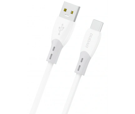 Cablu de date si incarcare DUDAO L25ST, USB-A - USB-C, 100W, 1m, Alb - Imagine 1