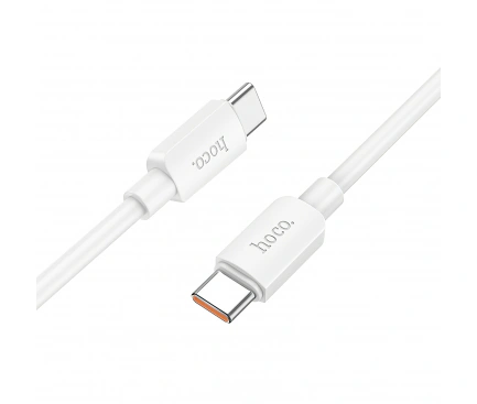 Cablu de date si incarcare HOCO X96, USB-C la USB-C, 1 m, 100 W, Alb - Imagine 1