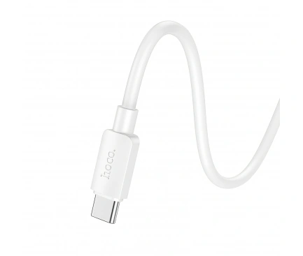 HOCO Cablu de date si incarcare HOCO X96, USB-C la USB-C, 1 m, 100 W, Alb - IT-Fashion.ro
