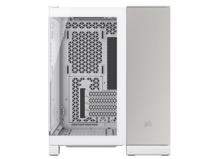 Carcasă CORSAIR 2500X, Micro-ATX, Dual Chamber, Tempered Glass, White/Satin Gray - Imagine 6