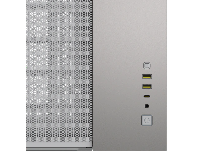 Carcasă CORSAIR 2500X, Micro-ATX, Dual Chamber, Tempered Glass, White/Satin Gray - Imagine 7