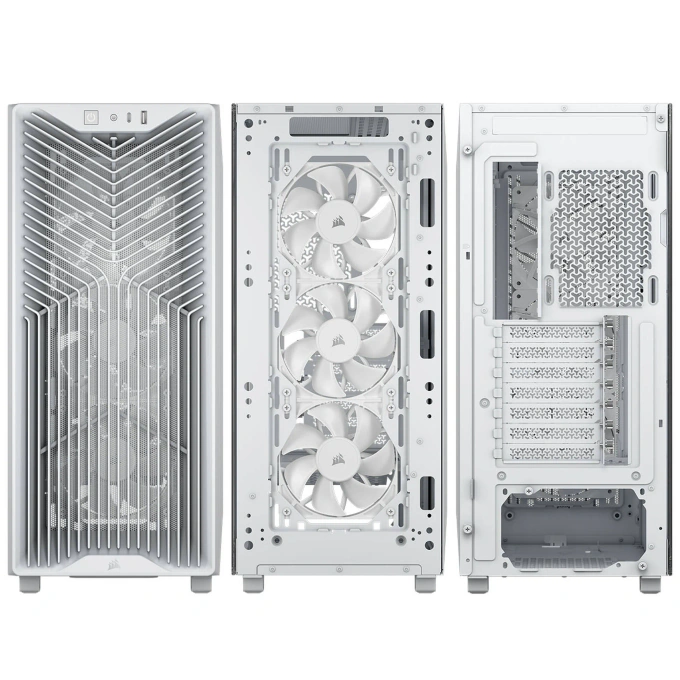 Carcasă CORSAIR 3200D RS, RGB Airflow, Mid-Tower, ATX, White - Imagine 3