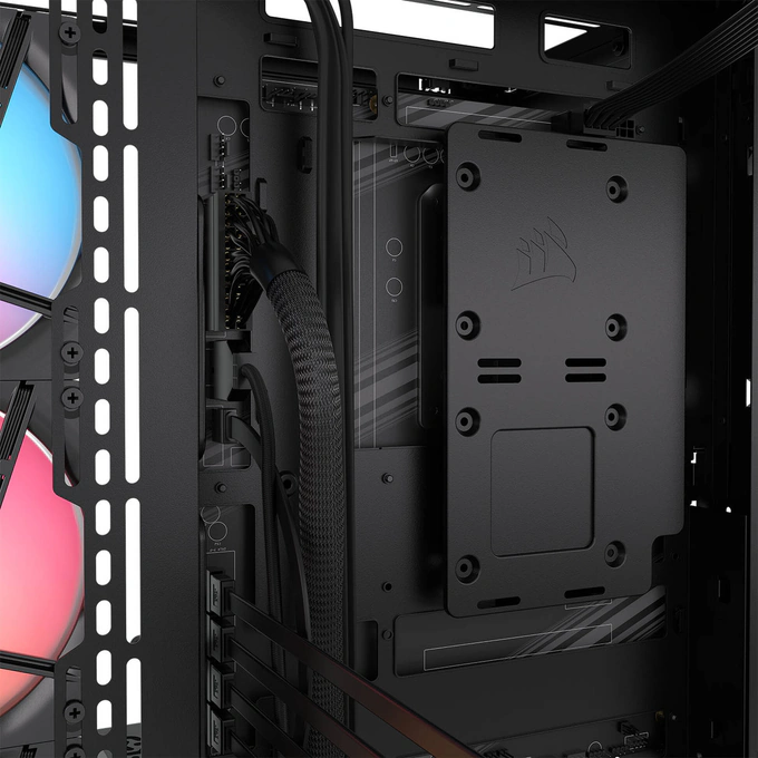Carcasă CORSAIR 3500X RS-R ARGB, Mid-Tower, E-ATX, RGB, Tempered Glass, Black - Imagine 10