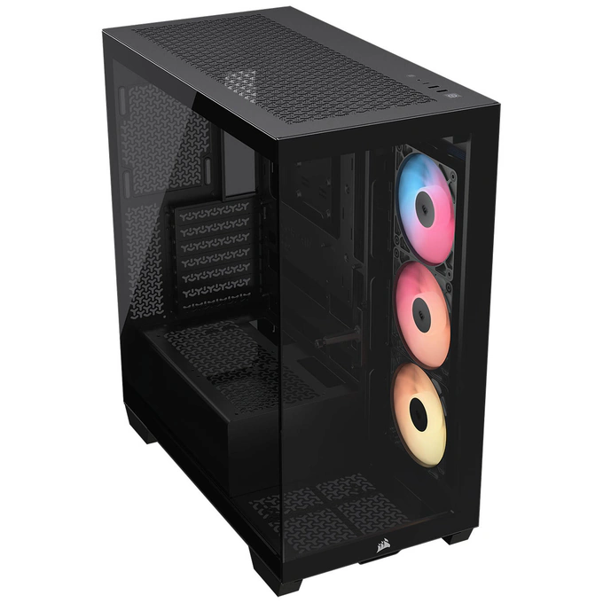 CORSAIR Carcasă CORSAIR 3500X RS-R ARGB, Mid-Tower, E-ATX, RGB, Tempered Glass, Black - IT-Fashion.ro
