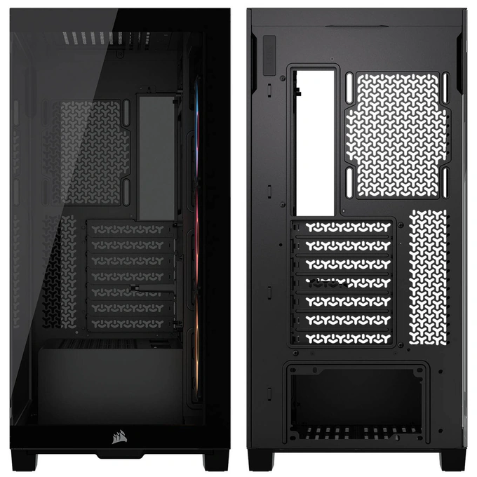 Carcasă CORSAIR 3500X RS-R ARGB, Mid-Tower, E-ATX, RGB, Tempered Glass, Black - Imagine 7