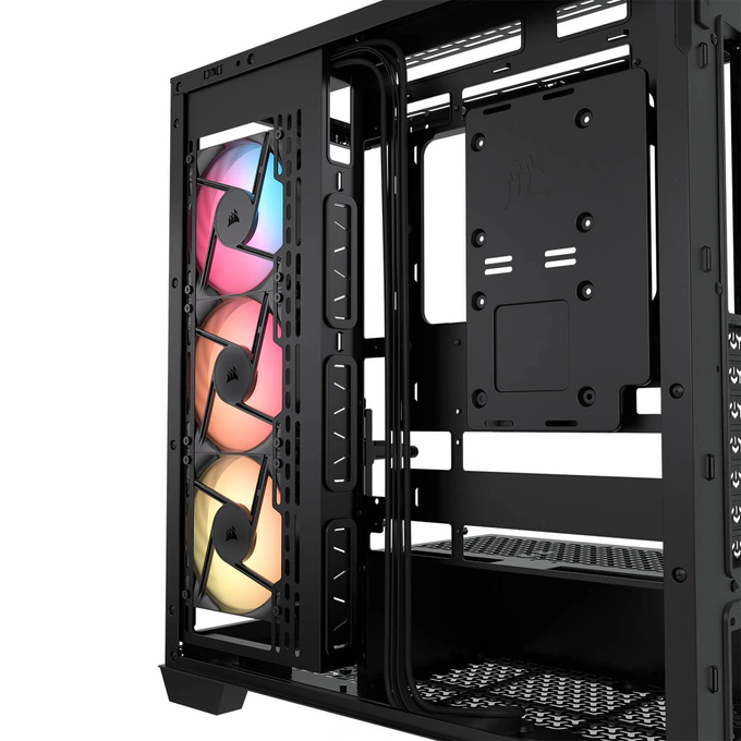Carcasă CORSAIR 3500X RS-R ARGB, Mid-Tower, E-ATX, RGB, Tempered Glass, Black - Imagine 9