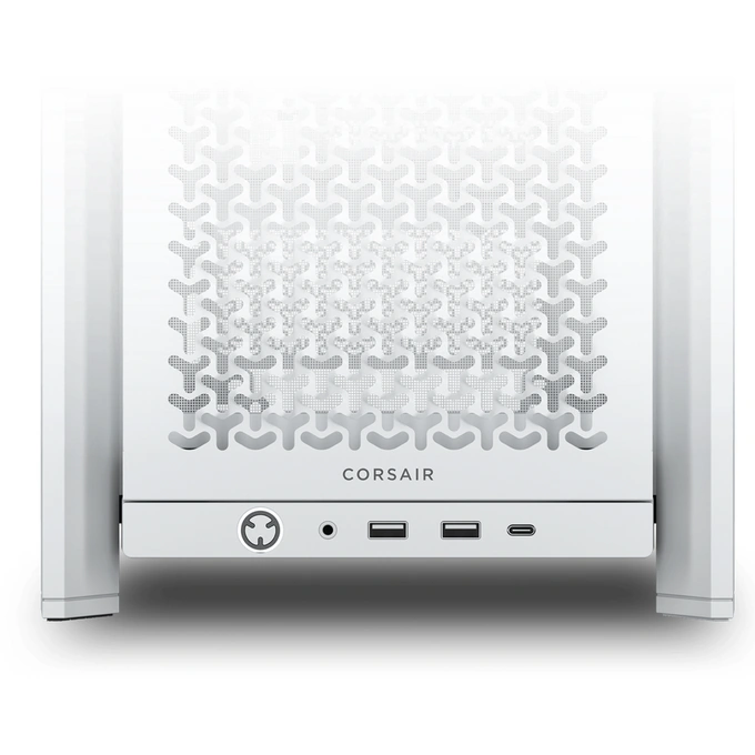 CORSAIR Carcasa CORSAIR 4000D FRAME, Mid-Tower, E-ATX/ATX/Micro-ATX/Mini-ITX, Tempered Glass, 2x 120mm AirGuide Fans, White - IT-Fashion.ro