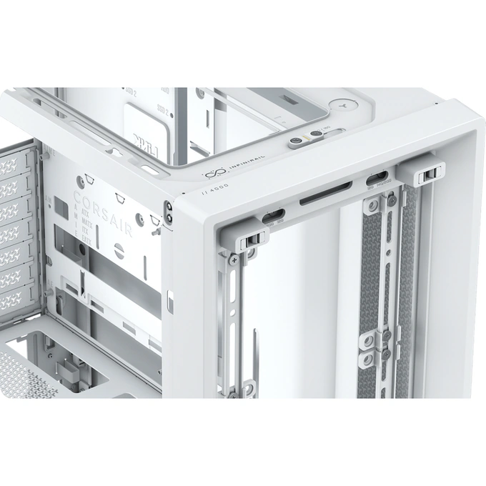 Carcasa CORSAIR 4000D FRAME, Mid-Tower, E-ATX/ATX/Micro-ATX/Mini-ITX, Tempered Glass, 2x 120mm AirGuide Fans, White - Imagine 5