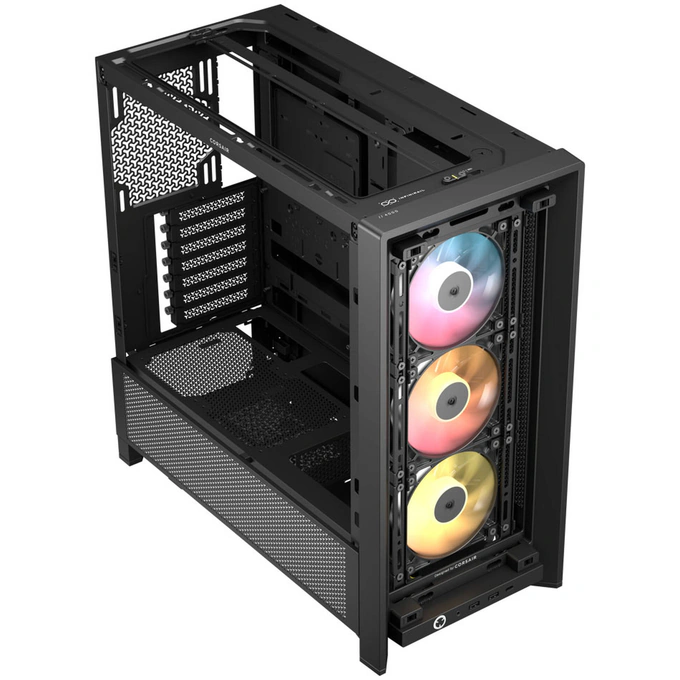 CORSAIR Carcasă CORSAIR 4000D RS ARGB, Mid Tower, E-ATX, RGB, Tempered Glass, Black - IT-Fashion.ro